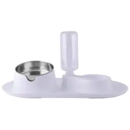 Anti-Splash Pet Bowl & Auto Water Dispenser Front